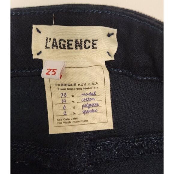 L'agence Marguerite High Rise Skinny Jean in Marino Dark Blue Size 25 - Picture 4 of 4